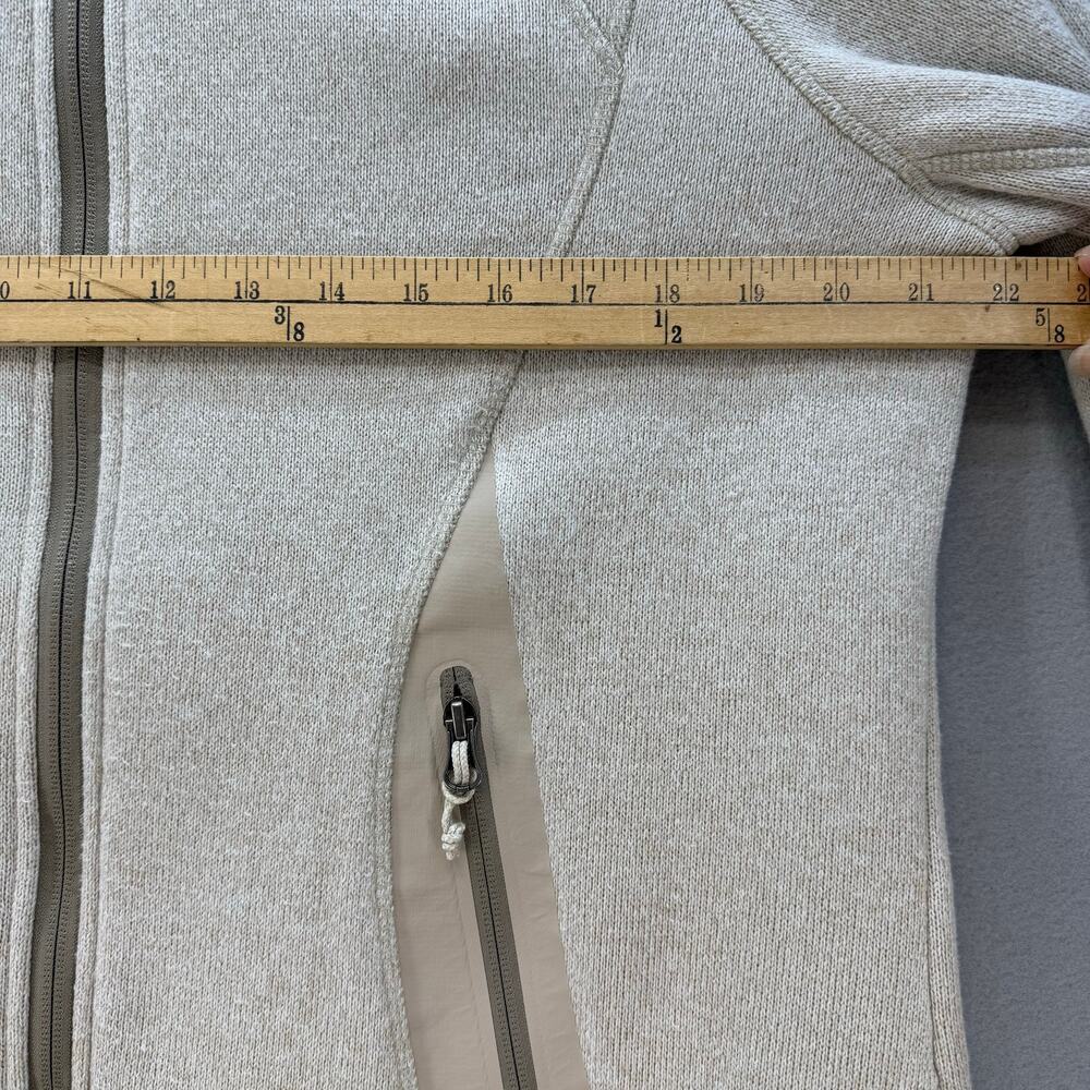 Cabela's Full Zip Sweater Jacket Women's L Beige Full Zip Athleisure High Collar - Picture 12 of 14